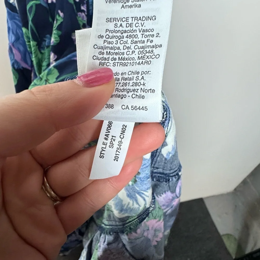 J.Crew Smocked Tie-Shoulder Dress Retro Floral M